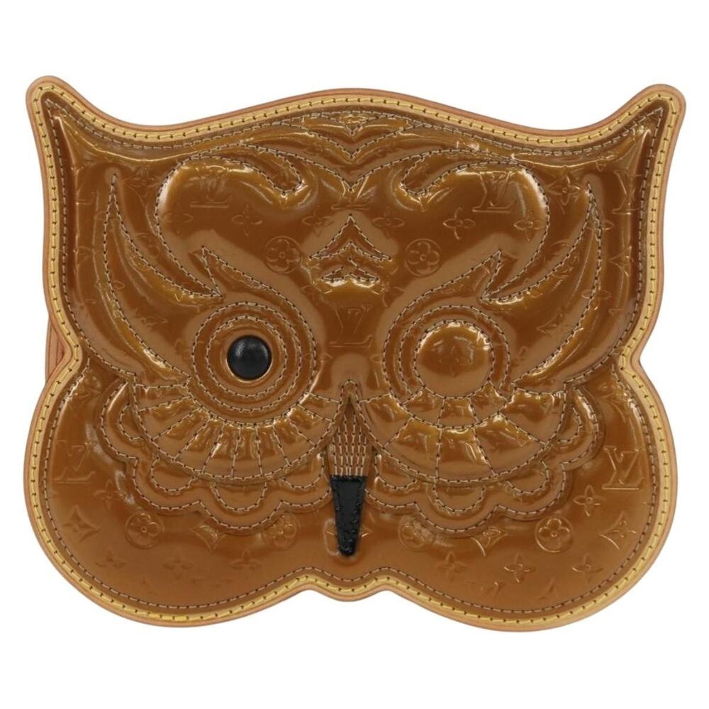 Louis Vuitton Monogram Vernis Comte De Feu Pochette Owl Shoulder Bag Bronze